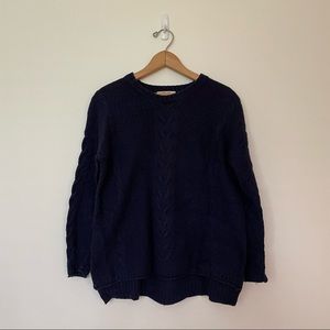 MADEWELL Oversized Wool Cable Knit Sweater